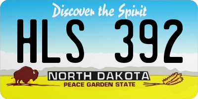 ND license plate HLS392