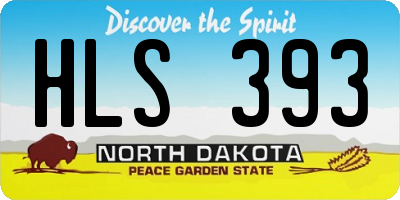 ND license plate HLS393