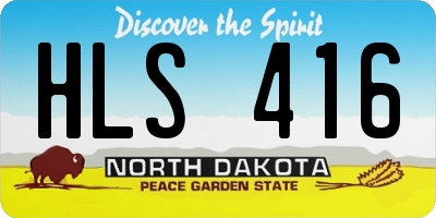 ND license plate HLS416