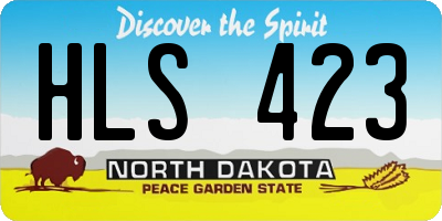 ND license plate HLS423