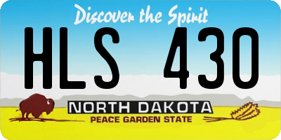 ND license plate HLS430