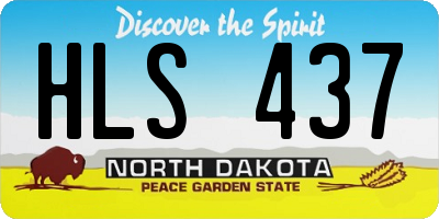 ND license plate HLS437