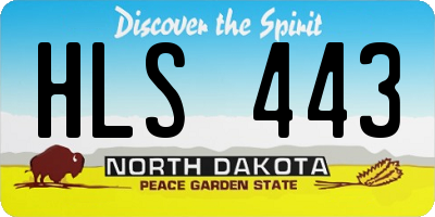 ND license plate HLS443