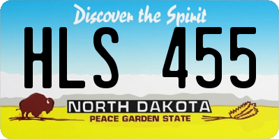ND license plate HLS455