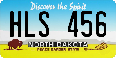 ND license plate HLS456