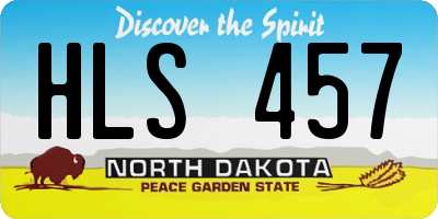 ND license plate HLS457