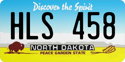 ND license plate HLS458