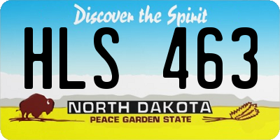 ND license plate HLS463