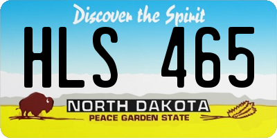 ND license plate HLS465