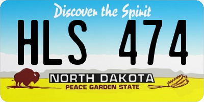 ND license plate HLS474