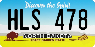 ND license plate HLS478