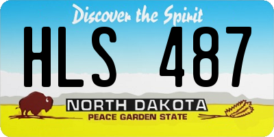 ND license plate HLS487
