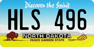 ND license plate HLS496