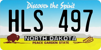ND license plate HLS497
