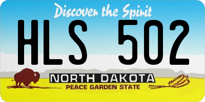 ND license plate HLS502