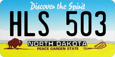 ND license plate HLS503