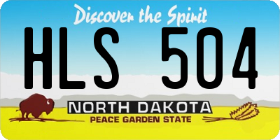 ND license plate HLS504