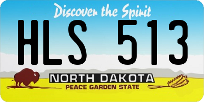 ND license plate HLS513