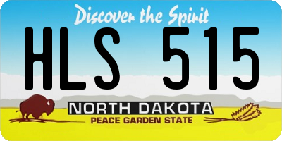 ND license plate HLS515
