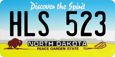 ND license plate HLS523