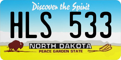 ND license plate HLS533