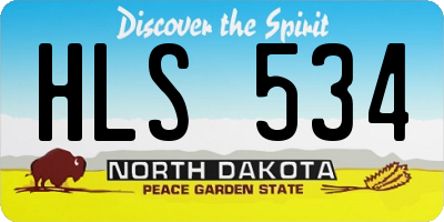 ND license plate HLS534