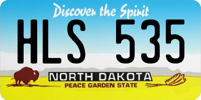 ND license plate HLS535