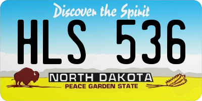 ND license plate HLS536