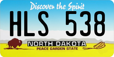 ND license plate HLS538