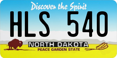 ND license plate HLS540