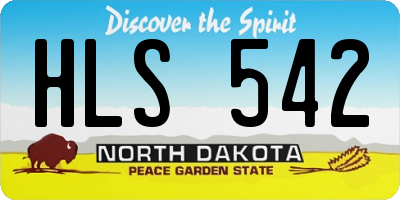ND license plate HLS542