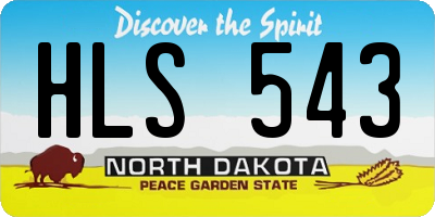 ND license plate HLS543