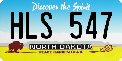 ND license plate HLS547