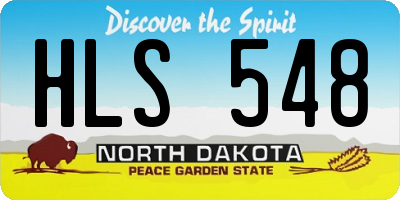 ND license plate HLS548