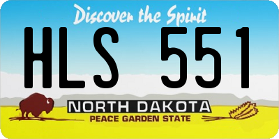 ND license plate HLS551