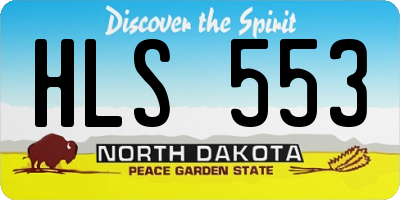 ND license plate HLS553