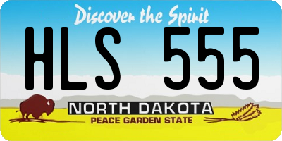ND license plate HLS555