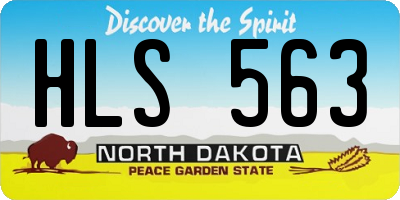 ND license plate HLS563