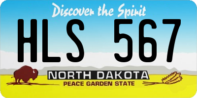 ND license plate HLS567