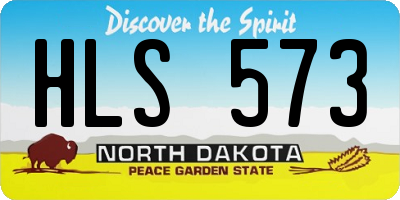ND license plate HLS573