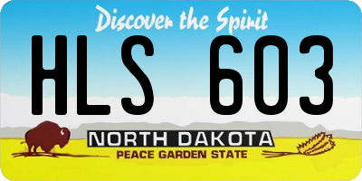 ND license plate HLS603