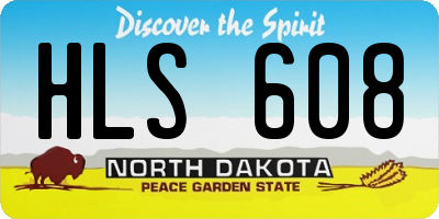 ND license plate HLS608