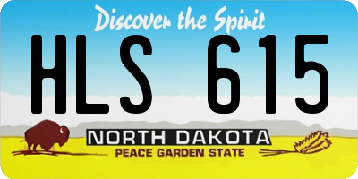 ND license plate HLS615