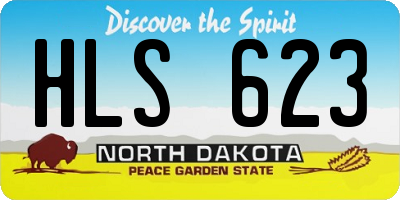 ND license plate HLS623