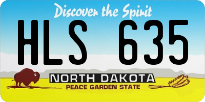 ND license plate HLS635