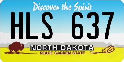 ND license plate HLS637