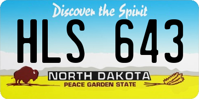 ND license plate HLS643