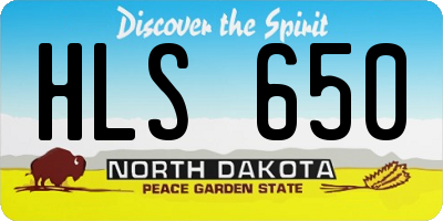 ND license plate HLS650