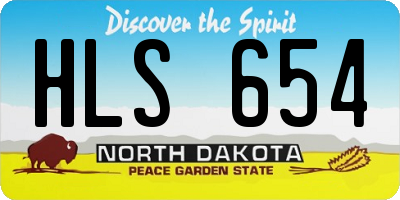 ND license plate HLS654