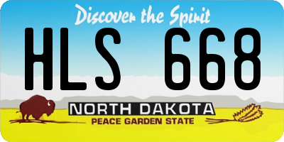 ND license plate HLS668